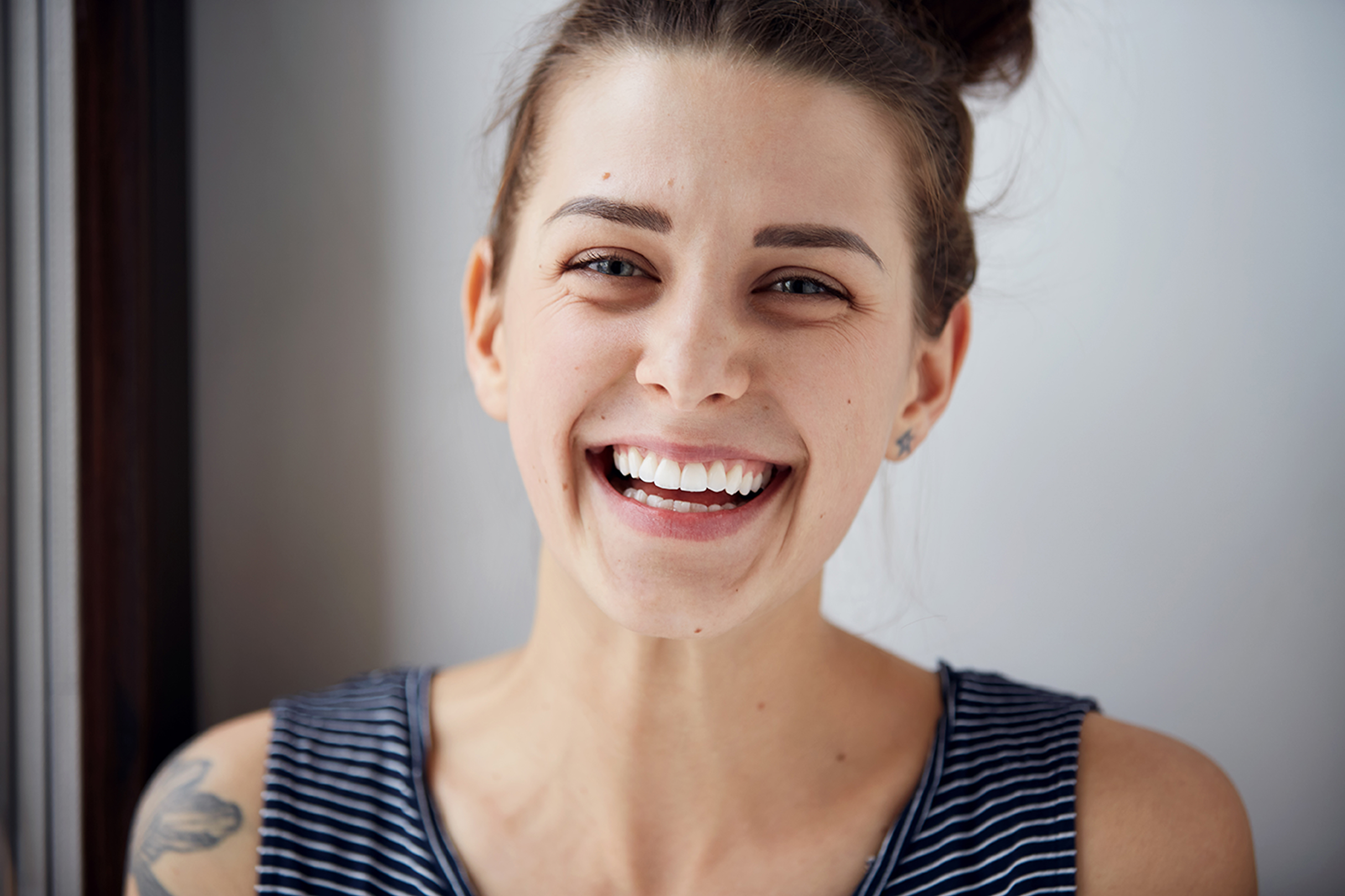 Woman with a smile on her face